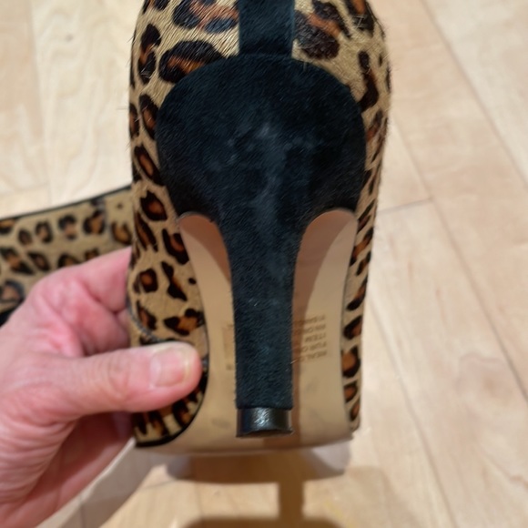 VAN ELI Real fur LEOPARD PRINT PUMPS! size 9 - Picture 5 of 9